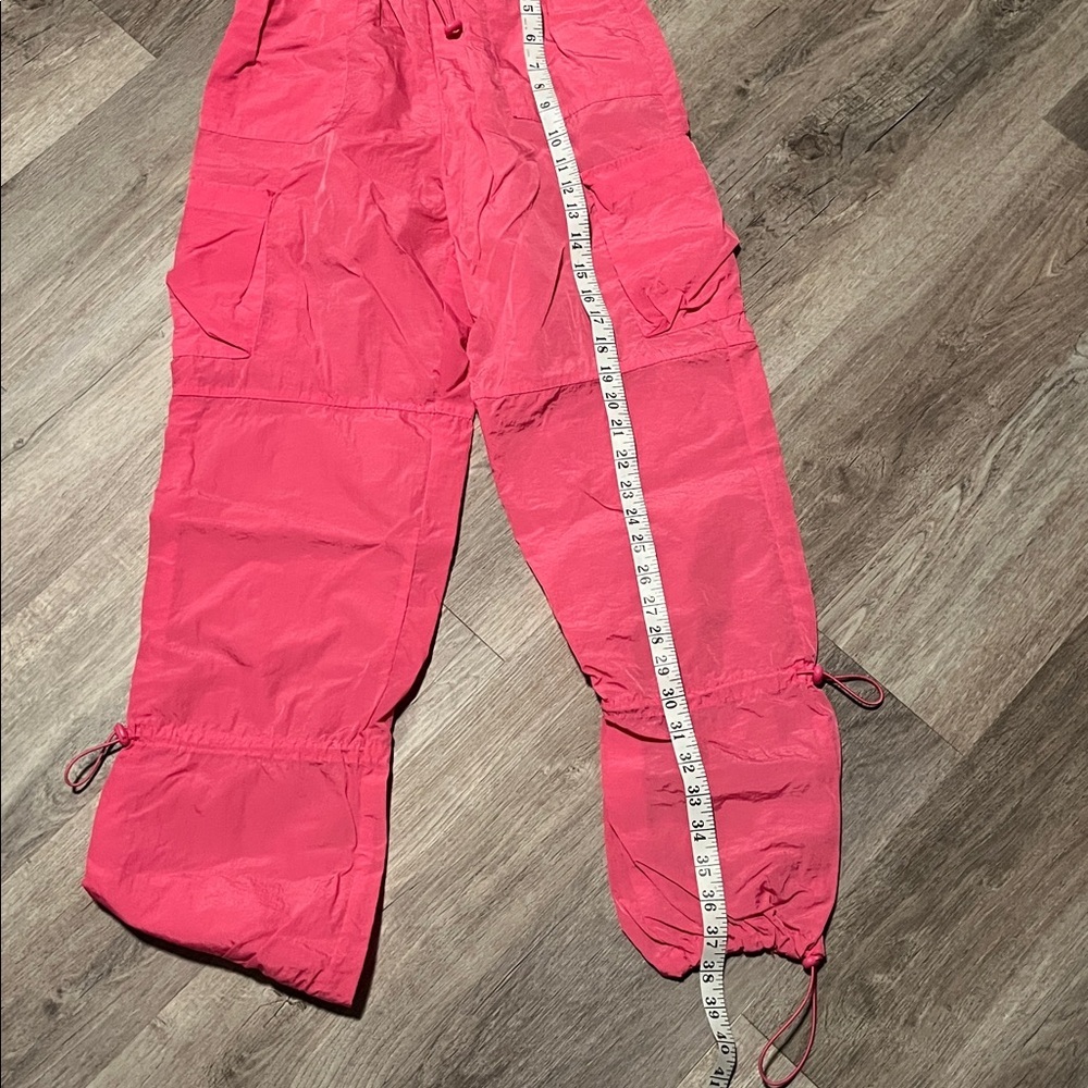 rue21 hot pink cargo drawstring pants - Picture 5 of 7